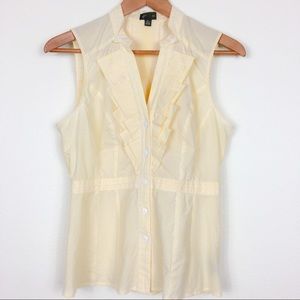Antro Fei Lemon Chiffon Sleeveless Top Size 6